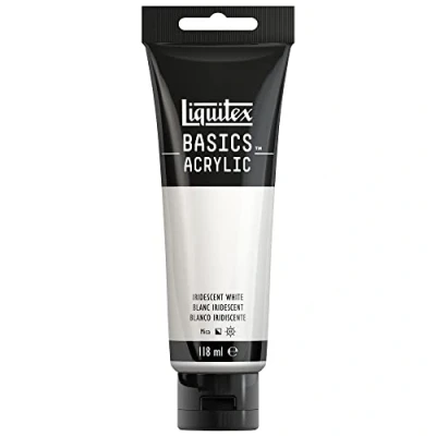 Image of Liquitex 8870075 Basics Acrylic Paint, Iridescent White, 118 ml Tube