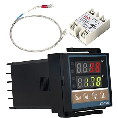 Image of WANGCL REX C100 LED PID Controller Kits Alarm Digital Intelligent Thermostat AC110V 240V