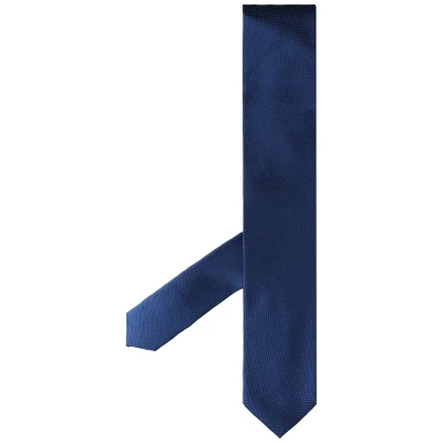 Image of Hackett London Satin Twill Solid Mens Blue Ties HM053190 551