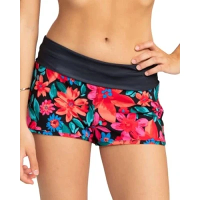 Image of Roxy Women&#039;s Endless Summer 2&quot; Boardshort Board Shorts, Anthracite Floral Fiesta Big 242, XS