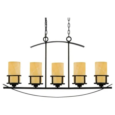 Image of Kyle 5 Light Ceiling Island Pendant Bar Bronze, E27