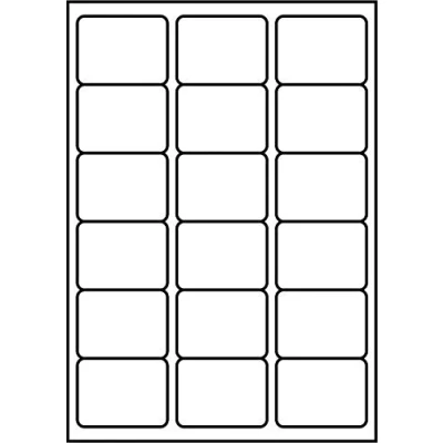 Image of SmithPackaging A4 Self Adhesive Address Labels, 18 Labels Per Sheet, 100 Sheets, 63.5 x 46.6mm 1800