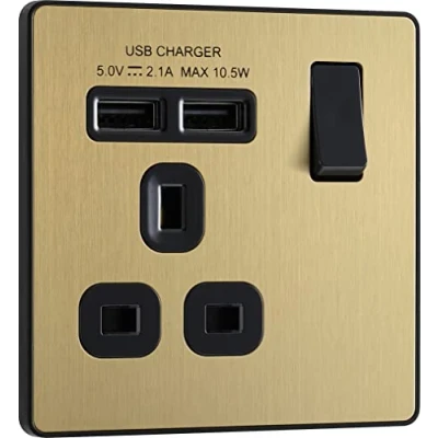 Image of BG Electrical Evolve Dual Voltage Shaver Socket, 115/240V