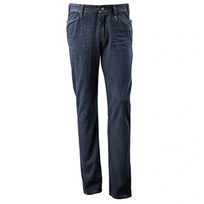 Image of Mascot 15379 869 66 Manhattan Frontline Jeans, Size W30L30, Washed Dark Blue Denim