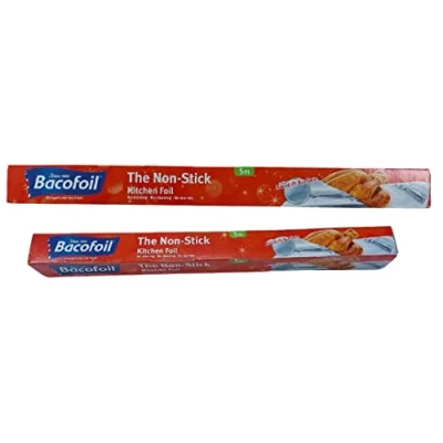 Image of 2 x The Non Stick Kitchen Aluminium Foil Extra Wide Roasting Turkey Cooking Baking Freezing 45cm 5m