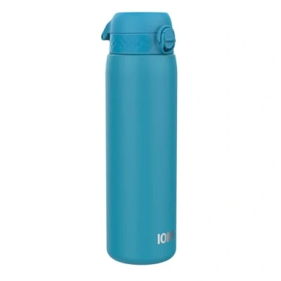 Image of ION8 1 Litre Stainless Steel Water Bottle, Leak Proof, Easy to Open, Secure Lock, Dishwasher Safe, Carry Handle, Hygienic Flip Cover, Clean, Durable, Metal 1200 ml/40 oz, Blue