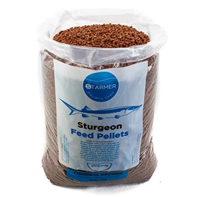 Image of Sturgeon fish feed 3mm grower pellets 5kg bag high oil
