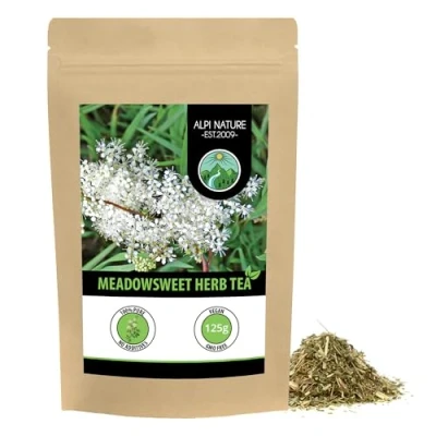 Image of Meadowsweet Infusion (125g, 4.4 oz), Tea, Cut, Gently Dried, 100% Pure and Natural for The Preparation of Herbal Tea