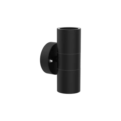 Image of GU10 Up/Down Standard Round Base Wall Light Black Kosnic Swimley