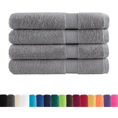 Image of vidaXL Premium Towels SOLUND 4pcs Grey 100x200cm 600gsm