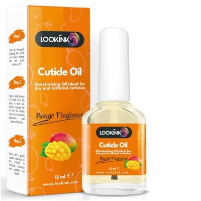 Image of Professional Nail Cuticle Oil 12 ml Hydrating and Nourishing Mango Fragrance for Perfect Hands Feet Softener Care (Mango)