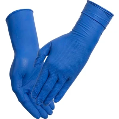 Image of Abena Blue Nitrile Gloves Medium Pack of 50 Pairs Multipurpose Disposable DIY Suitable as Surgical and Medical
