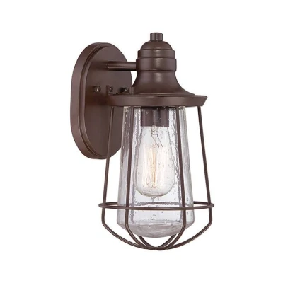 Image of Marine 1 Light Small Outdoor Wall Lantern Western Bronze IP44, E27