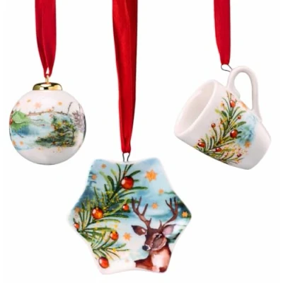 Image of Hutschenreuther Collectable Series 2023 Am Weihnachtsbaum Mini Set of 3 Cups