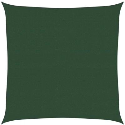 Image of vidaXL Sunshade Sail 160 g/m² Dark Green 4x4 m HDPE
