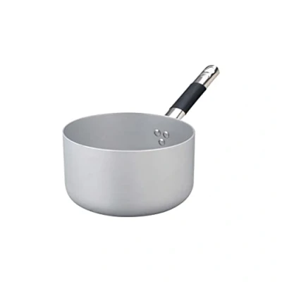 Image of Pentole Agnelli Aluminium 3 Mm. Thick Professional Induction Deep Cool Saucepan with Tubular Handle, Diameter 20 Cm, Steel, Grey