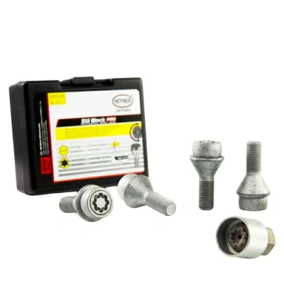Image of Fits Peugeot Boxer M14 Thread 2007 onwards M14x1.5x28.5 094/5 Heyner Germany Locking Wheel Nuts Set 4 Car Security Locks Anti theft