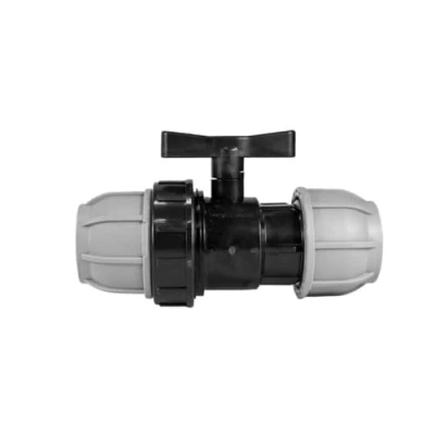 Image of MDPE Compression Connector Fittings 20mm LDPE Water Pipe Elbow Valve Straight (Valve 20mm)