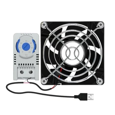 Image of Kingke USB Cabinet 80mm Fan Quiet Cooling Systems With 0 60℃ Temperature Control For Home Theater Cabinets Computer