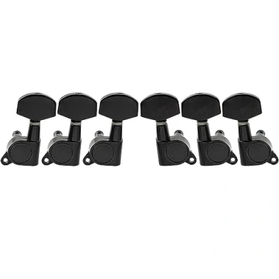 Image of Musiclily Pro 3x3 Sealed Guitar Tuners Tuning Pegs Keys Machine Heads Set for Les Paul Style Electric or Acoustic Guitar, Big Button Black