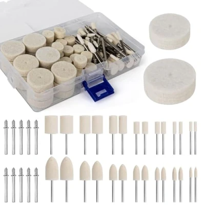 Image of 88PCS Dremel Polishing Kit,Metal Kit, Buffing Wheel Wool Felt for Rotary Tool Accessories, with 1/8&quot; Shank Jewelry Metal