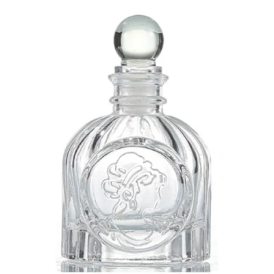 Image of 100ml/3.3oz Fragrance Glass Diffuser Bottle Empty Reed Jars with Lid Aromatherapy Storage Container Accessories Use for DIY Replacement Sets (Clear)
