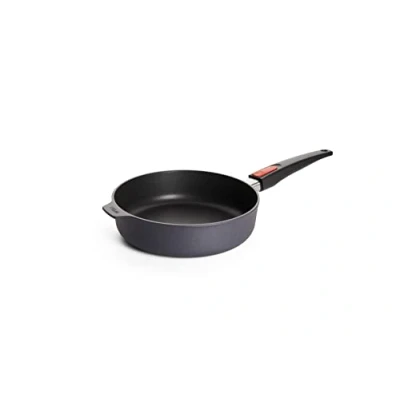 Image of Woll Diamond Lite High Rim Pan, Inductive, Diameter 24 cm, Height 7 with Removable Handle, Suitable for All Cookers, Cast Aluminium Oven Safe, Anthracite