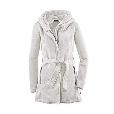 Image of G.I.G.A. DX Frydara Casual Knit Parka With Hood And Belt Off White, Size 36