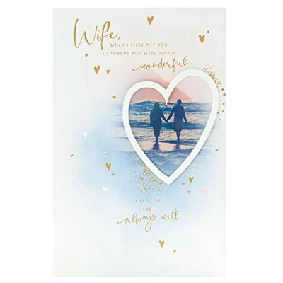 Image of UK Greetings Wife Valentines Day Card With Envelope Meaningful Design