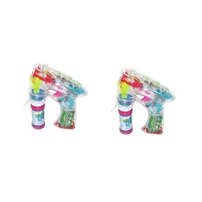 Image of PNJB, Automatic Bubble Ray Gun Fun Light Up Flashing, LED Machine Kids Blower Outdoor Garden Toy (2 Pcs)