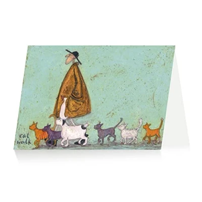 Image of ArtPress Sam Toft Cat Walk Art Greeting Card (17 x 12 cm)