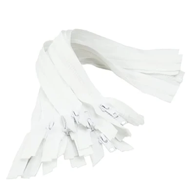 Image of Trimz Zipper, White, 10 Pieces