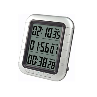 Image of Technotrade Technoline KT 300 3 Alarm Digital Kitchen Timer, Silver, 1 Pack
