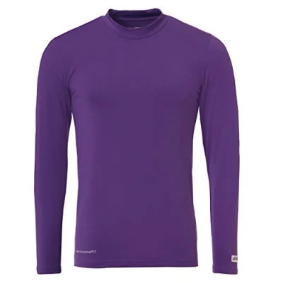 Image of uhlsport Men&#039;s Distinction Colors Baselayer Jacket, Violet, 13 14 Years