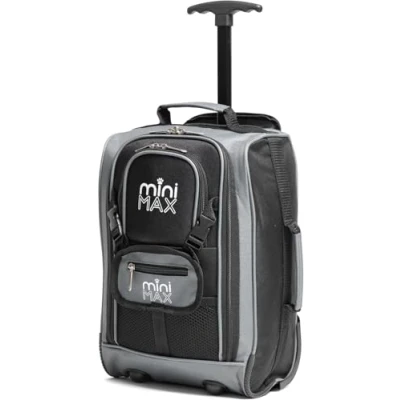 Image of Aerolite MiniMAX 20L Ryanair 40x20x25 Maximum Size Cabin Hand Luggage Under Seat Trolley Backpack Carry On Bag with 2 Year Warranty (New Black)