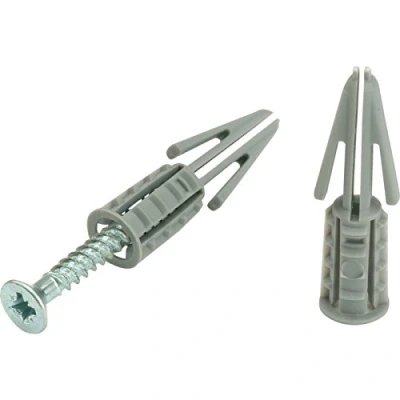 Image of Plasplugs Regular Duty Standard Plasterboard Hollow Wall Fixings with Screws Pack of 10