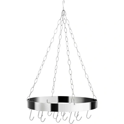 Image of Premier Housewares Matt Chrome Round Ceiling Rack