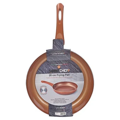Image of URBN CHEFF Ceramic Copper Steel Induction Cooking Pots Saucepans Kitchen cookware Set (28cm Frying pan)