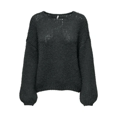Image of Bestseller A/S Women&#039;s Onlnordic Life Ls O Neck KNT Noos Sweater, Dark Grey Melange, S