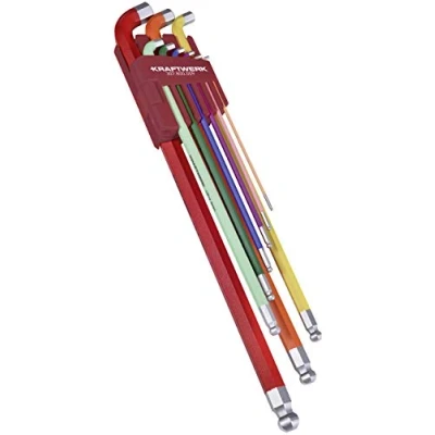 Image of Kraftwerk 307800009 Hex Key Set Male Angled v. Bola, 9 pcs