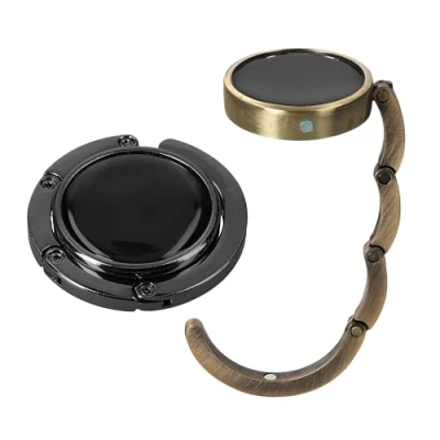 Image of kwmobile Purse Hanger for Table (Set of 2) Hook Folding Handbag Portable Bag Holder