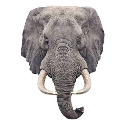 Image of STAR CUTOUTS Ltd Elephant with Tusks Single Face Mask Multicolour