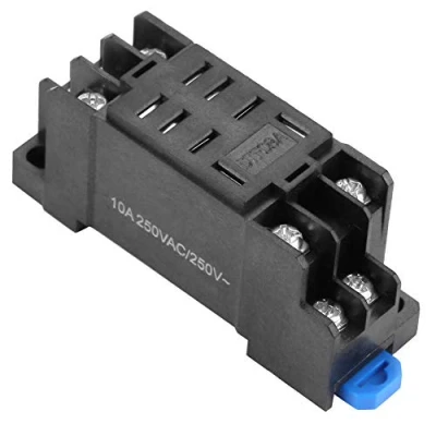 Image of 8 Pin Power Relay Base Socket Holder Screw Terminals DIN Rail Mount for JQX 13F LY2N J HH62P Time