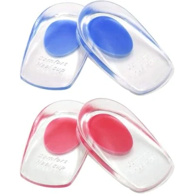 Image of CosyInSofa 2 Pairs Heel Cups, Gel Pads for Plantar Fasciitis, Spur &amp; Achilles Pain, Cushions Absorbing Support Relieve Pressure(S)