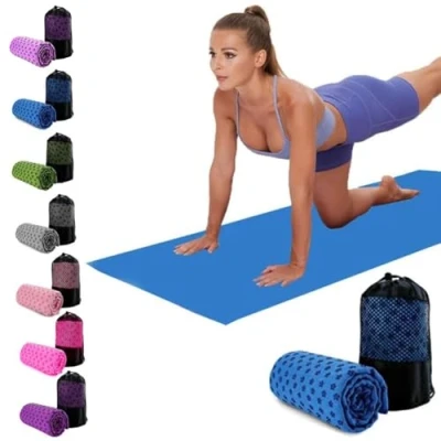 Image of Oaygat Yoga Mat Towel 24&quot; x72&quot; Non slip Quick drying Blanket Hot Cloth with Mesh Carrying Bag Absorbent for Bikram Pilates Workout