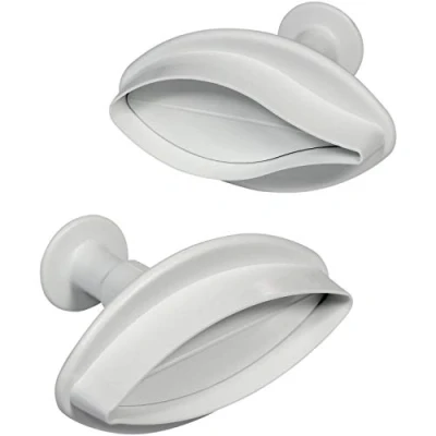 Image of PME LY1002 Veined Lily Plunger Cutters, Large Size, Set of 2, White