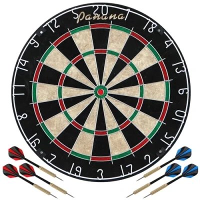 Image of Dartbaord Steel Dart Board Dartbard Set with 6pcs Professional Tip Darts