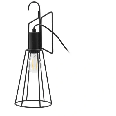 Image of Lindby table lamp Tharion, black, metal, Ø 15.4 cm