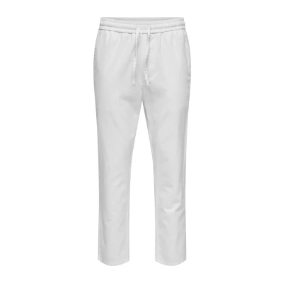 Image of Only &amp; Sons Onslinus Trousers, Men&#039;s, Size: Small, Bright white