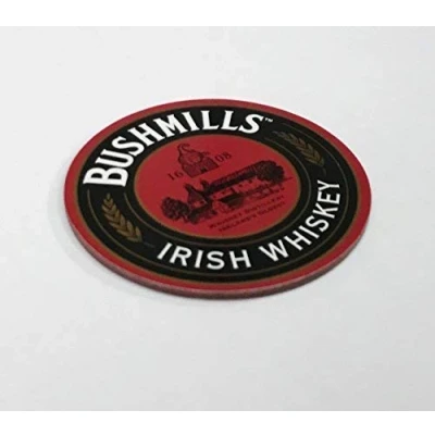 Image of Bushmills Irish Whiskey cork backed round single coaster (sg)